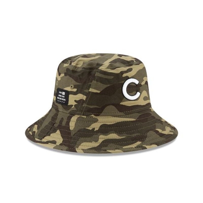 Sapca New Era Chicago Cubs MLB Armed Forces Weekend Stretch Bucket Hat - Verzi